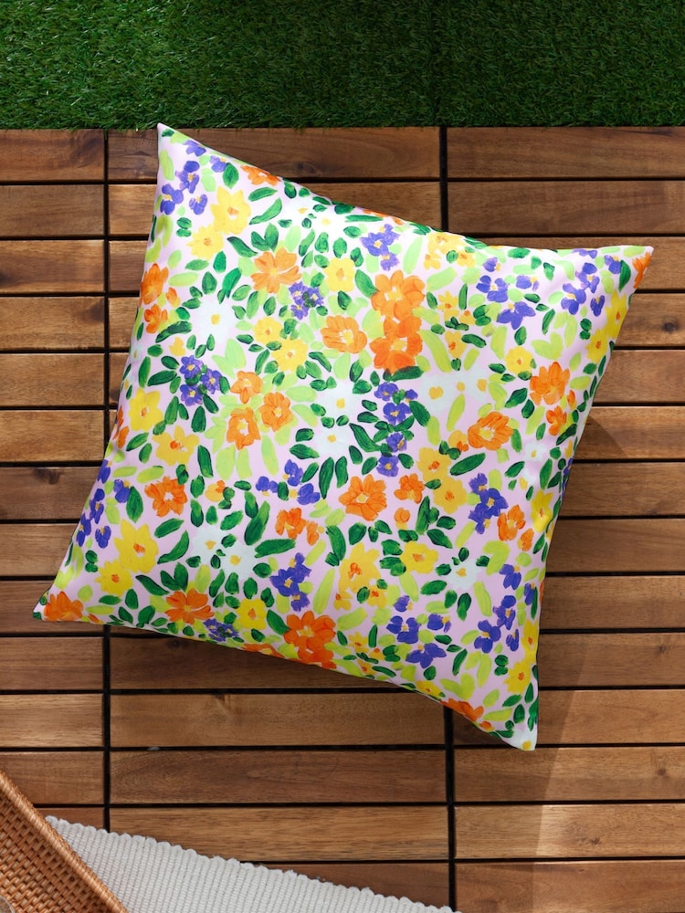 Wylder Multicolour Confetti Floral Printed Outdoor Cushion - Image 1 of 5
