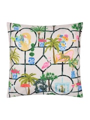 Furn Multicolour Palm Royale Club Printed Outdoor Cushion - Image 2 of 6