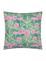 Wylder Duck Egg Blue Viola Printed Reversible Outdoor Cushion - Image 2 of 5