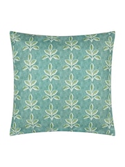 Wylder Duck Egg Blue Viola Printed Reversible Outdoor Cushion - Image 3 of 5