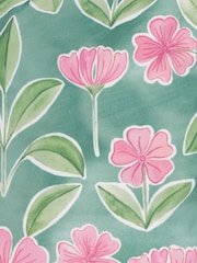 Wylder Duck Egg Blue Viola Printed Reversible Outdoor Cushion - Image 5 of 5