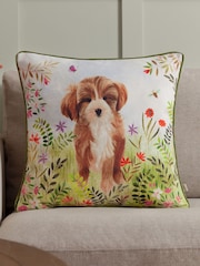 Evans Lichfield Multicolour Daisy Hill Charlie Printed Cushion - Image 1 of 6