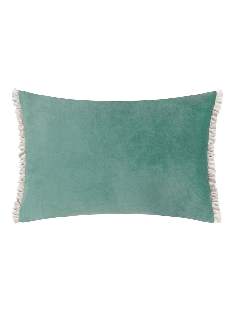 Wylder Duck Egg Tilly Velvet Cushion - Image 1 of 3