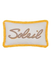 Furn Yellow Soleil Embroidered Cushion - Image 3 of 6