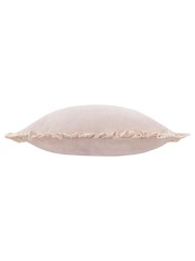 Wylder Pink Solene Ruffle Matte Velvet Cushion - Image 3 of 4