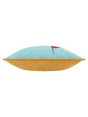 Wylder Nature Multicolour Marais Cosmos Printed Chenille Cushion - Image 3 of 4