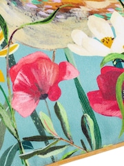 Wylder Nature Multicolour Marais Cosmos Printed Chenille Cushion - Image 4 of 4