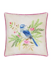 Evans Lichfield Multicolour Daisy Hill Bluebird Printed Cushion - Image 2 of 6