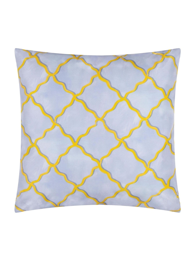 Wylder Blue Citrus Trellis Printed Outdoor Cushion - Image 2 of 4 Wylder Blue Citrus Trellis Printed Outdoor Cushion - Image 2 of 4