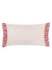 Wylder Tropics Linen Okara Leopards Printed Ruffle Cushion - Image 4 of 6
