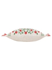 Wylder Tropics Linen Okara Leopards Printed Ruffle Cushion - Image 5 of 6