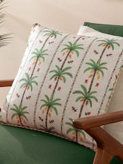 Wylder Tropics Multicolour Okara Leopards Printed Ruffle Cushion - Image 1 of 6