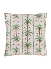 Wylder Tropics Multicolour Okara Leopards Printed Ruffle Cushion - Image 3 of 6