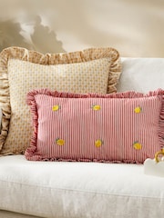 Furn Lemons Les Fruites Embroidered Ruffle Cushion - Image 1 of 6