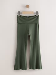 Khaki Green Fold Over Flare Leggings (3-16yrs) - Image 5 of 8