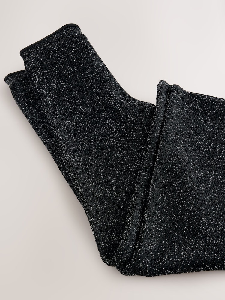 Black Sparkle Party Flared Leggings (3-16yrs) - Image 6 of 6