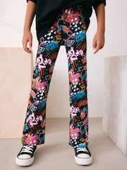 Black Graffiti Flare Leggings (3-16yrs) - Image 1 of 8