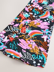 Black Graffiti Flare Leggings (3-16yrs) - Image 7 of 8