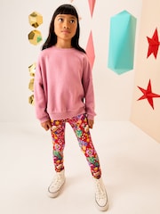 Red Christmas Printed Leggings (3-16yrs) - Image 9 of 10