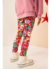 Red Christmas Printed Leggings (3-16yrs) - Image 1 of 10
