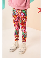 Red Christmas Printed Leggings (3-16yrs) - Image 2 of 10