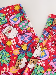 Red Christmas Printed Leggings (3-16yrs) - Image 4 of 10