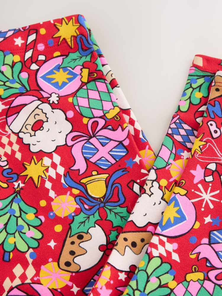 Red Christmas Animal Star Leggings (3-16yrs) - Image 7 of 7