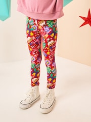 Red Christmas Printed Leggings (3-16yrs) - Image 8 of 10