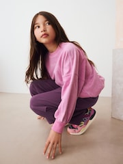 Beere/Violett - Jerseyhose mit weitem Bein (3–16 J.) - Bild 4 von 8