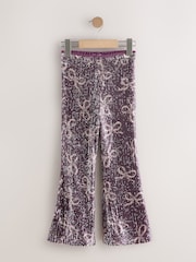 Purple Bow Sequin Party Flared Leggings (3-16yrs) - Image 4 of 7