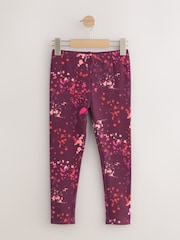Berry Red Splat Cosy Fleece Lined Leggings (3-16yrs) - Image 4 of 7