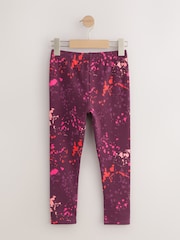 Berry Red Splat Cosy Fleece Lined Leggings (3-16yrs) - Image 5 of 7
