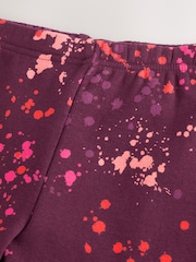 Berry Red Splat Cosy Fleece Lined Leggings (3-16yrs) - Image 6 of 7