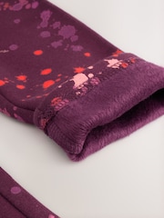 Berry Red Splat Cosy Fleece Lined Leggings (3-16yrs) - Image 7 of 7