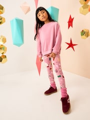 Pink Christmas Printed Leggings (3-16yrs) - Image 9 of 10