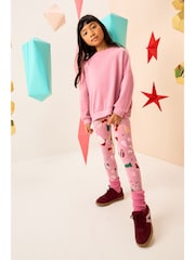 Pink Christmas Printed Leggings (3-16yrs) - Image 1 of 10