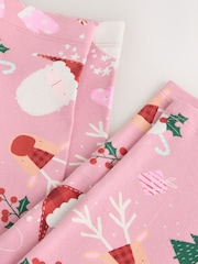 Pink Christmas Printed Leggings (3-16yrs) - Image 7 of 10