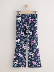 Navy Unicorn Flare Leggings (3-16yrs) - Image 2 of 4