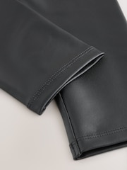 Black Coated Party Leggings (3-16yrs) - Image 2 of 4