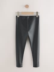 Black Coated Party Leggings (3-16yrs) - Image 3 of 4