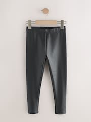 Black Coated Party Leggings (3-16yrs) - Image 4 of 4