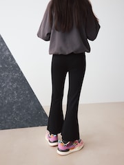 Black Fold Over Flare Leggings (3-16yrs) - Image 3 of 8