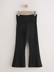 Black Fold Over Flare Leggings (3-16yrs) - Image 6 of 8