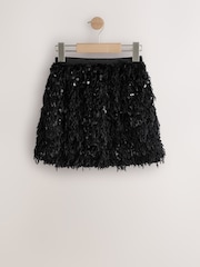 Black Fluffy Sequin Skirt (3-16yrs) - Image 3 of 4