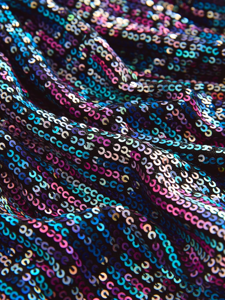 Blue Rainbow Sequin Skirt (3-16yrs) - Image 7 of 7
