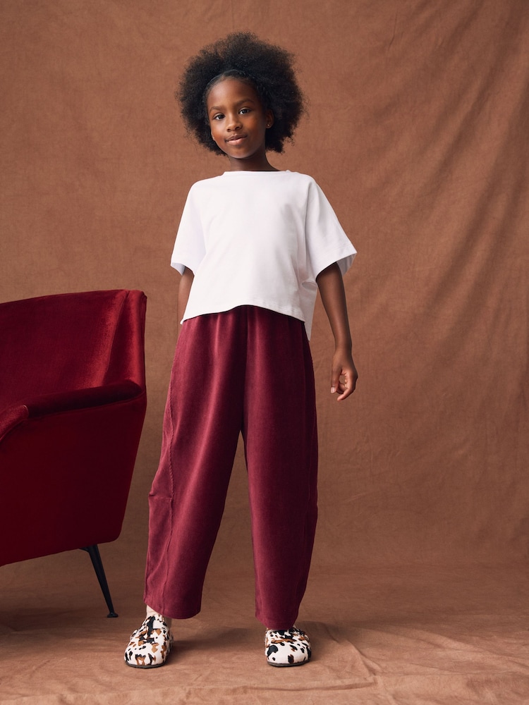 Berry Red Barrel Cord Trousers (3-16yrs) - Image 2 of 8