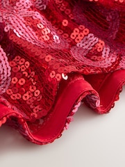 Red/Pink Bow Sequin Skirt (3-16yrs) - Image 3 of 4