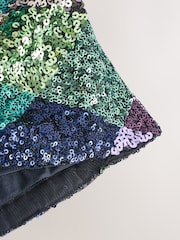 Green/Lilac Check Sequin Skirt (3-16yrs) - Image 4 of 4