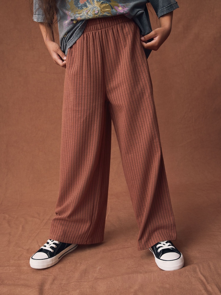 Chocolate Brown Pinstripe Trousers (3-16yrs) - Image 1 of 9 Chocolate Brown Pinstripe Trousers (3-16yrs) - Image 1 of 9