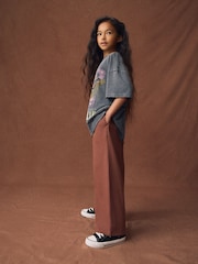 Chocolate Brown Pinstripe Trousers (3-16yrs) - Image 2 of 9